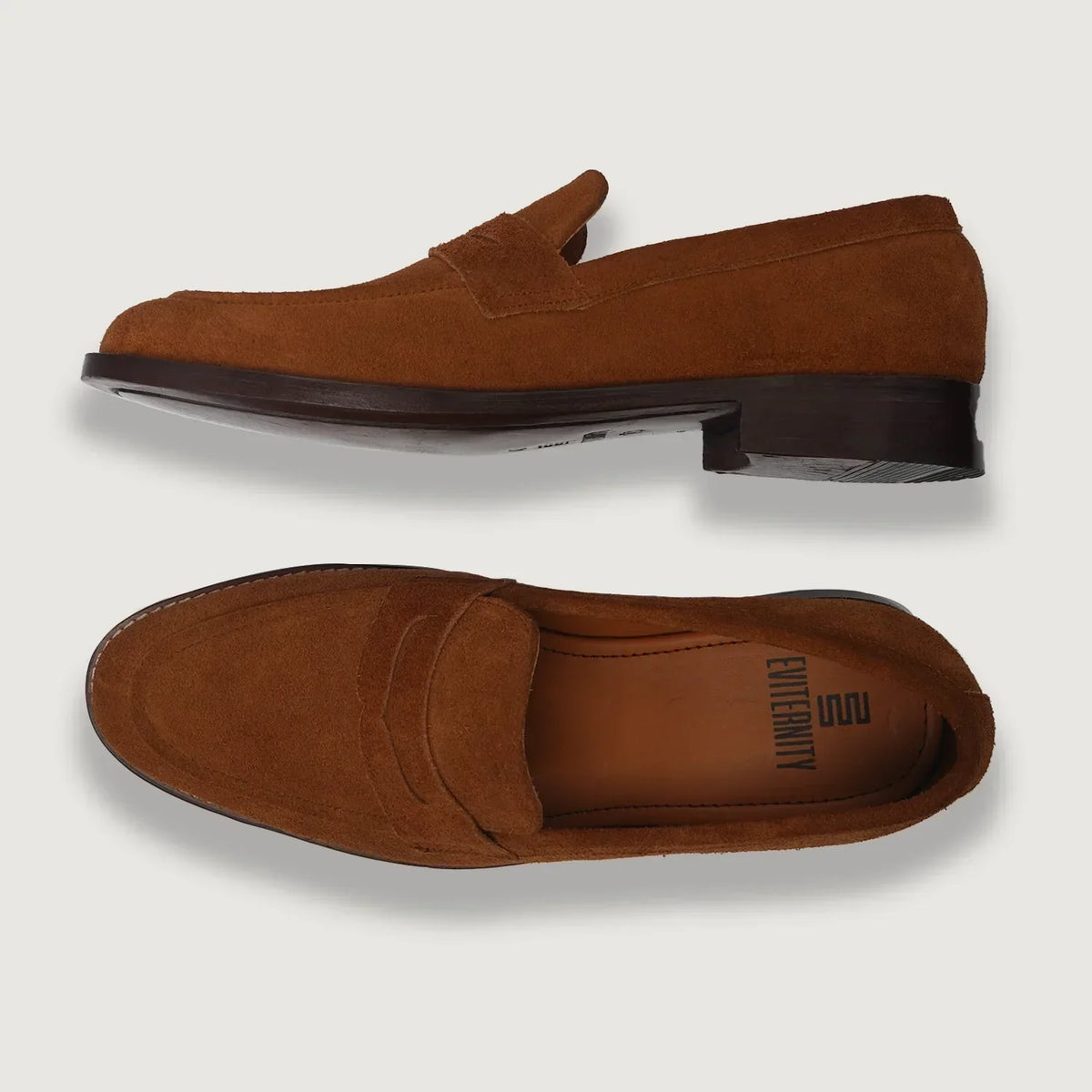 Baxton Brown Suede Leather Loafers - men's loafers in brown suede leather, view 3
