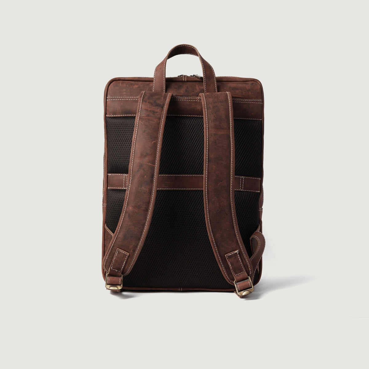Brex Bedford Vintage Distressed Brown Leather Backpack - brown vintage distressed leather backpack, view 5