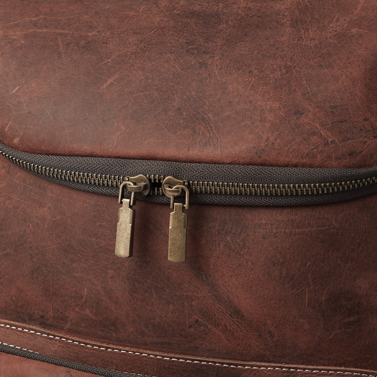 Brex Bedford Vintage Distressed Brown Leather Backpack - brown vintage distressed leather backpack, view 8