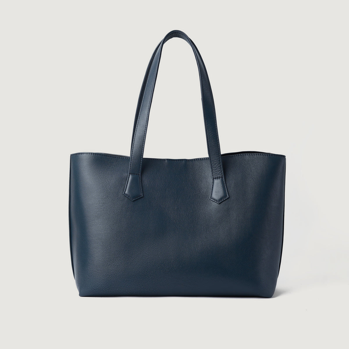 Brex Bianca Blue Leather Tote Bag - blue leather tote bag, view 4