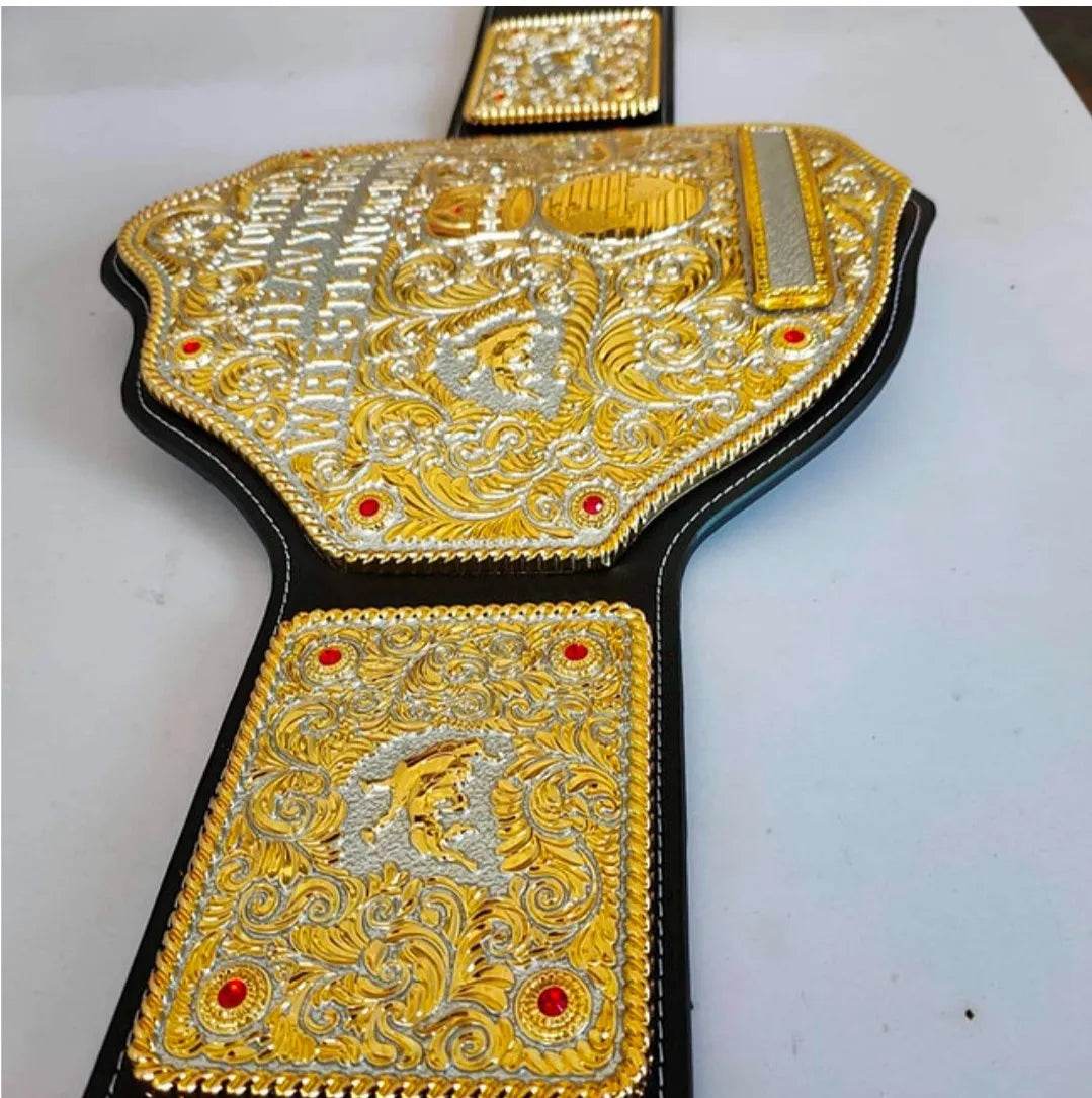Big Gold World Die Cast Dual Plated Heavyweight Championship Inspired Belt - photo 10 of 12 | Brex International