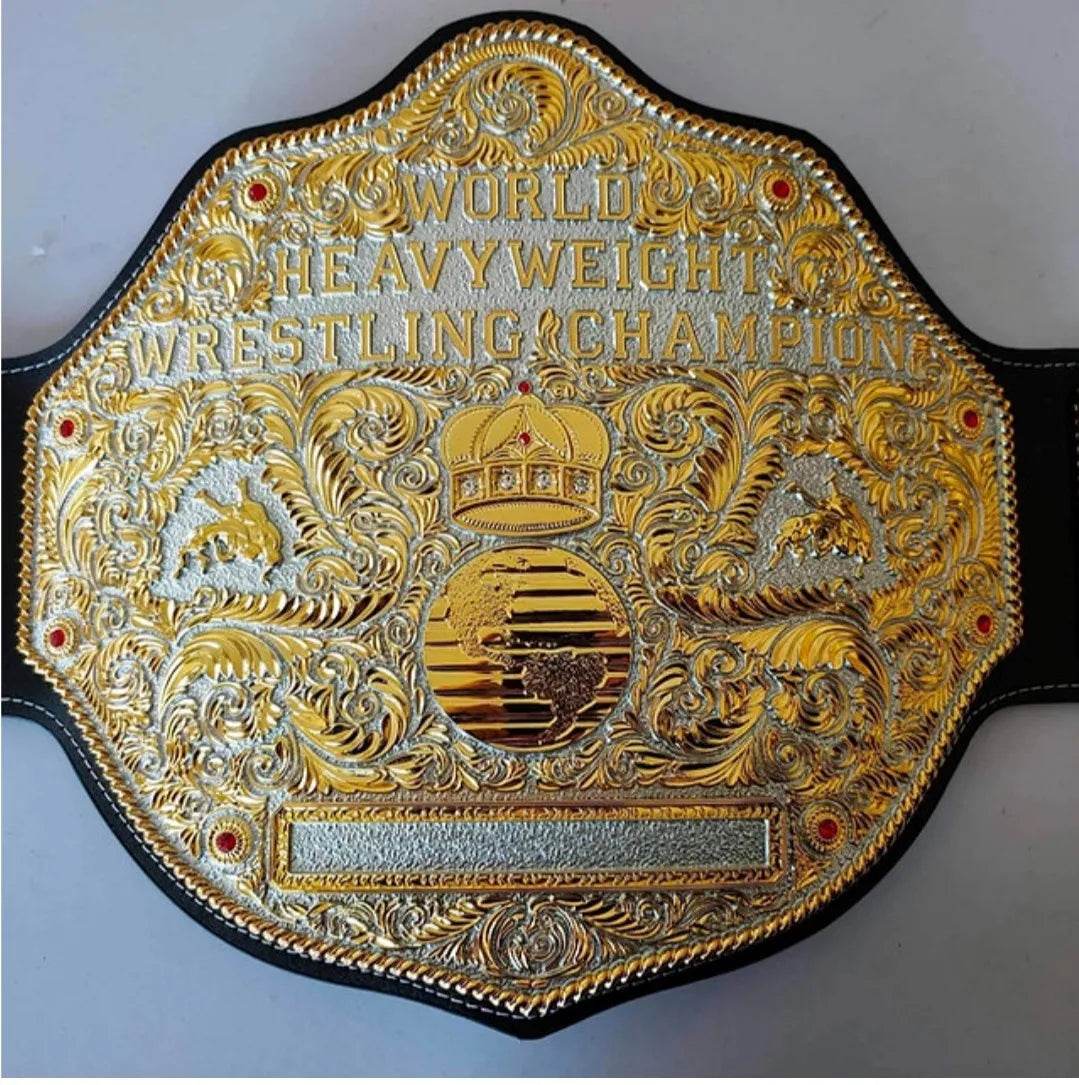 Big Gold World Die Cast Dual Plated Heavyweight Championship Inspired Belt - photo 6 of 12 | Brex International
