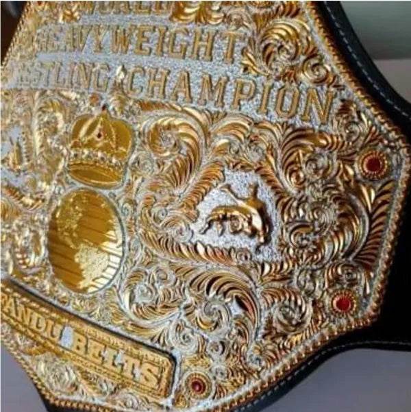 Big Gold World Die Cast Dual Plated Heavyweight Championship Inspired Belt - photo 7 of 12 | Brex International