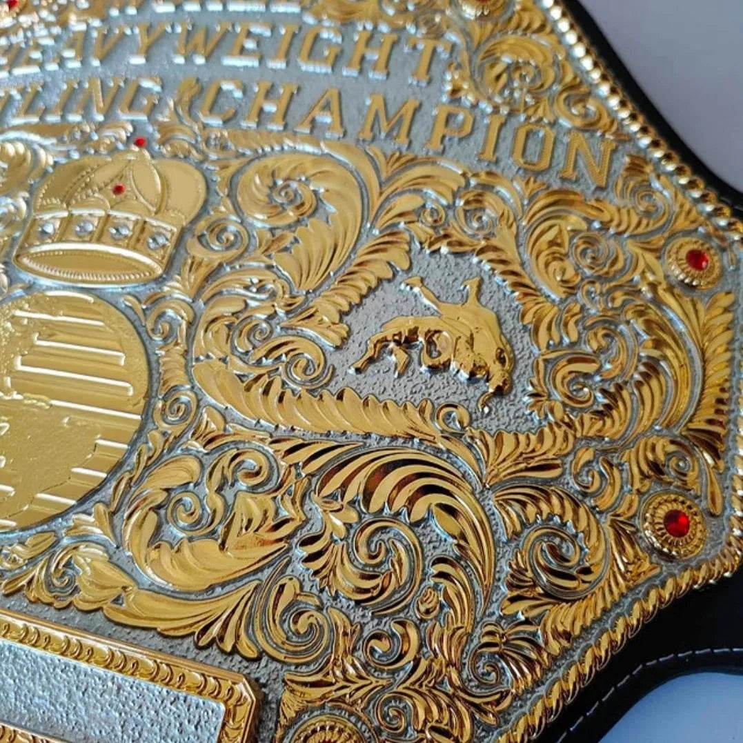Big Gold World Die Cast Dual Plated Heavyweight Championship Inspired Belt - photo 9 of 12 | Brex International