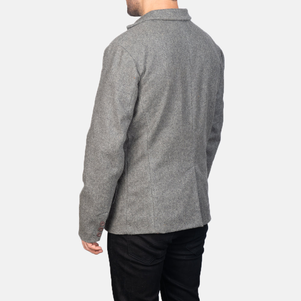 Borges Grey Wool Blazer - men's blazer in grey wool, view 5