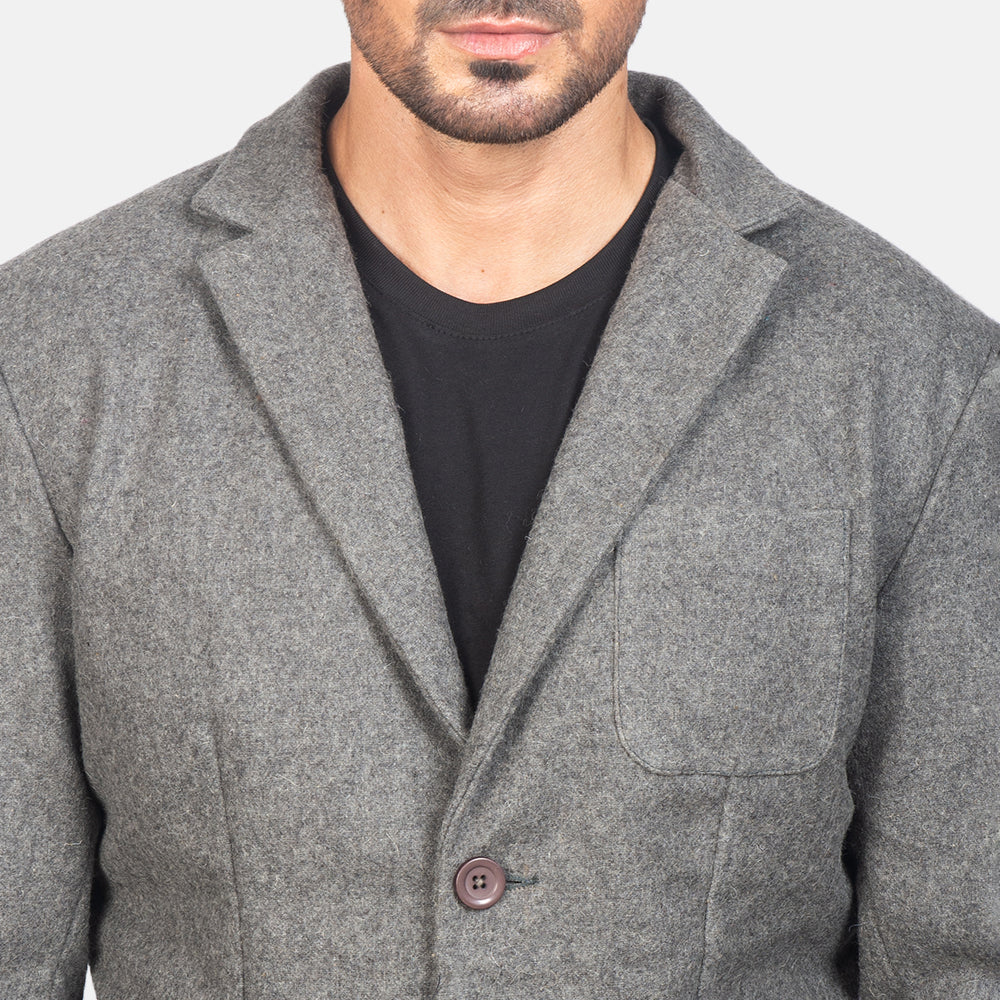 Borges Grey Wool Blazer - men's blazer in grey wool, view 6