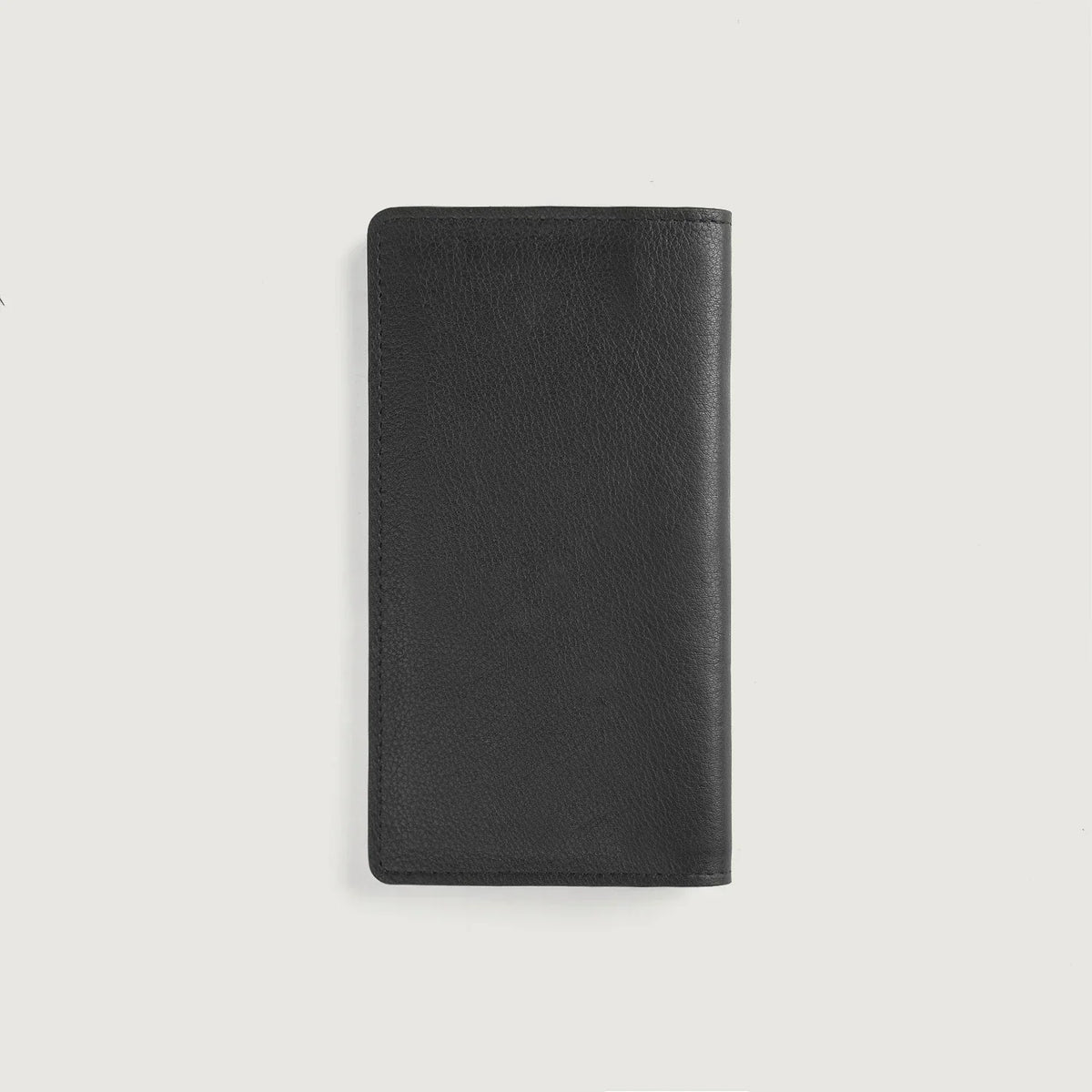 Brex Cameron Black Leather Long Wallet - black long leather wallet, view 2