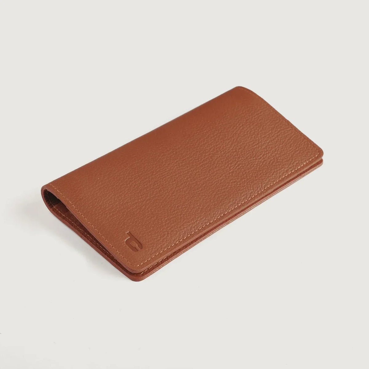 Brex Cameron Brown Leather Long Wallet - brown long leather wallet, view 3