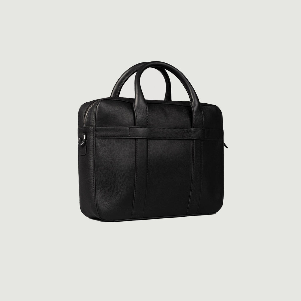Brex Captain Black Leather Briefcase - black leather briefcase, view 6