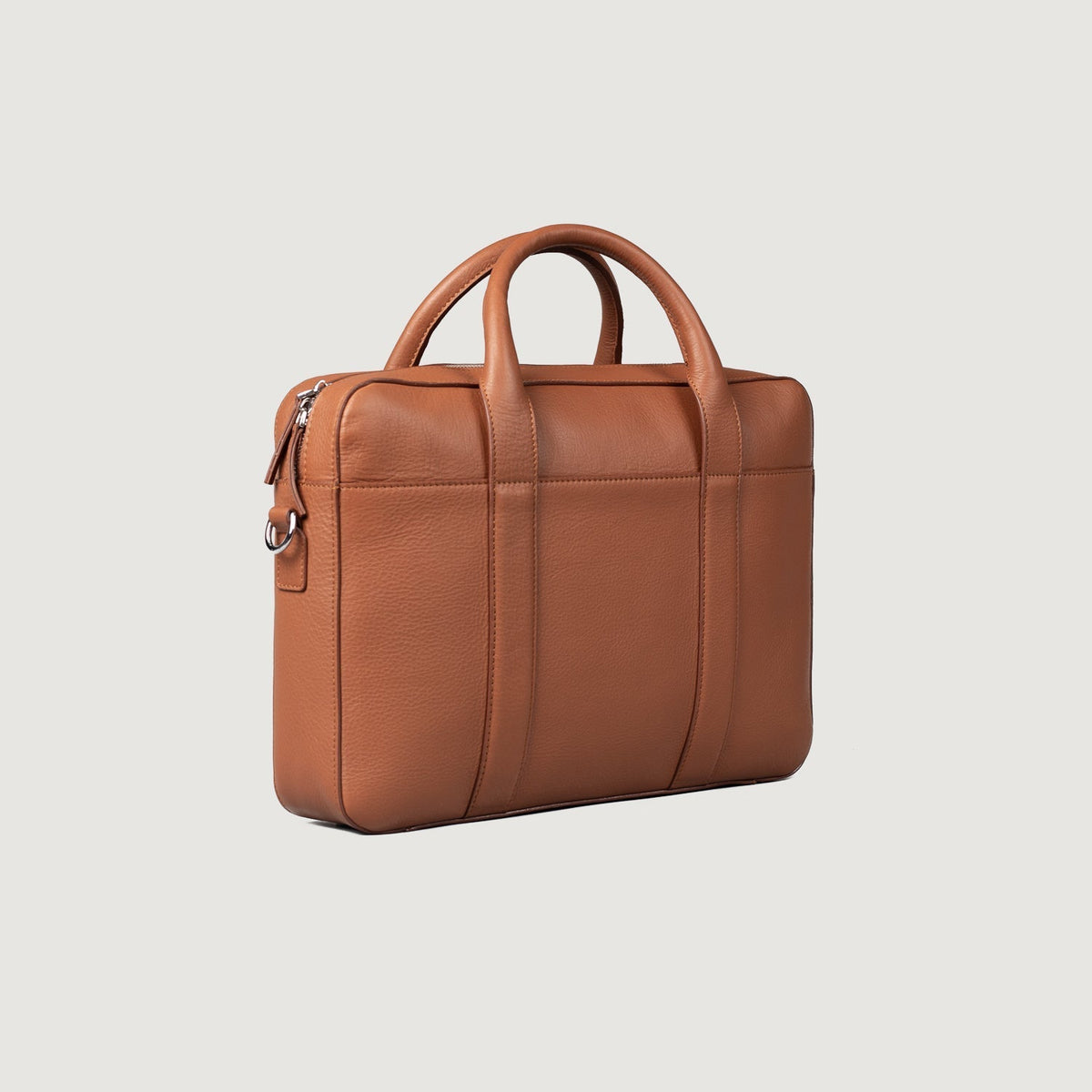 Brex Captain Brown Leather Briefcase - brown leather briefcase, view 3