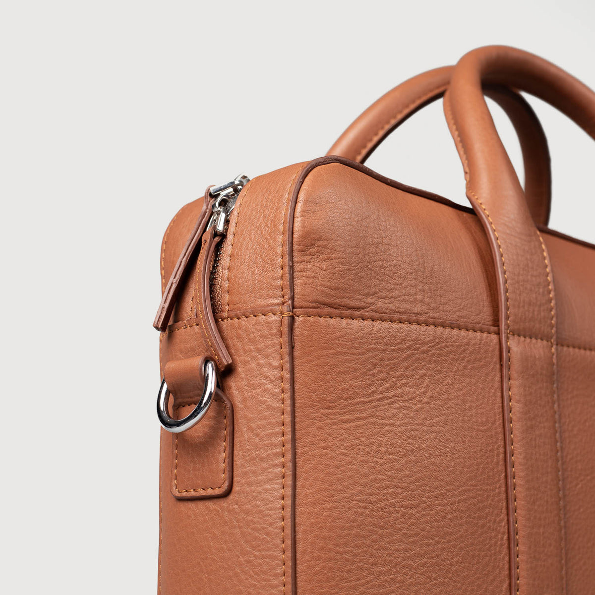 Brex Captain Brown Leather Briefcase - brown leather briefcase, view 8