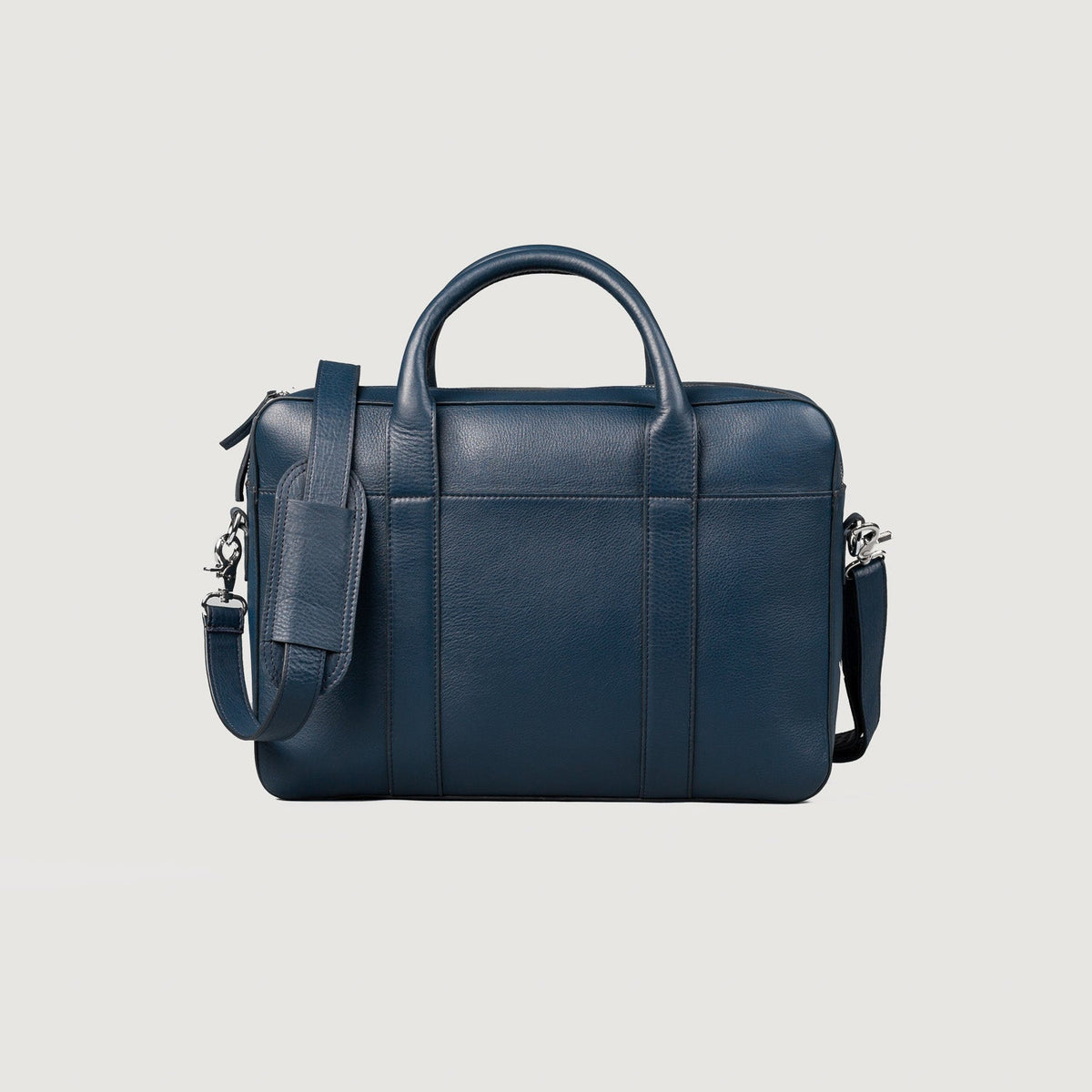 Brex Captain Midnight Blue Leather Briefcase - midnight blue leather briefcase, view 1