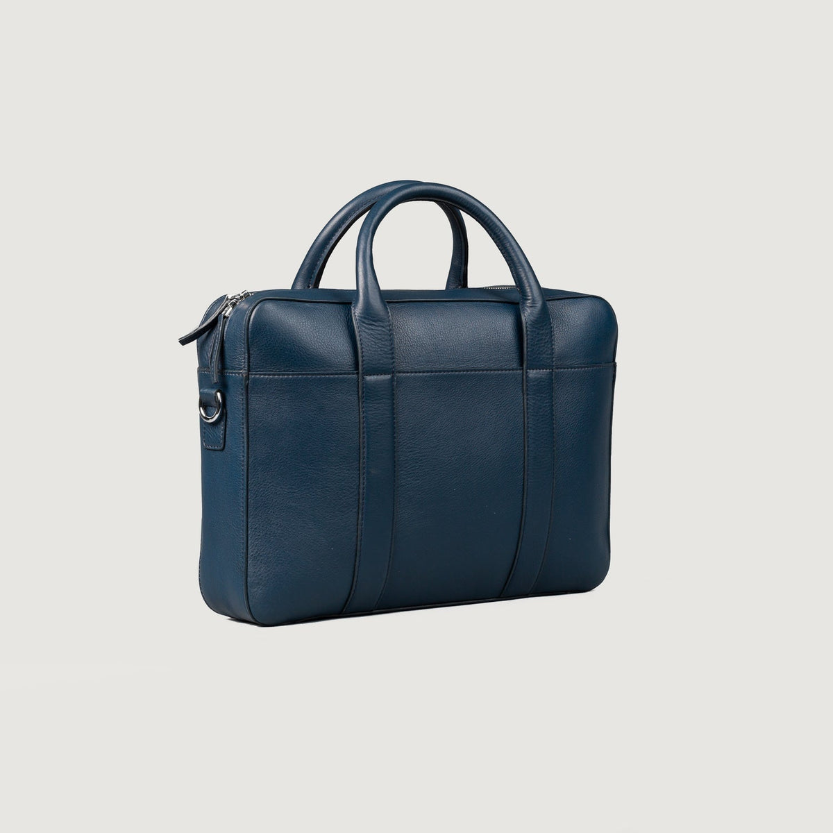 Brex Captain Midnight Blue Leather Briefcase - midnight blue leather briefcase, view 3