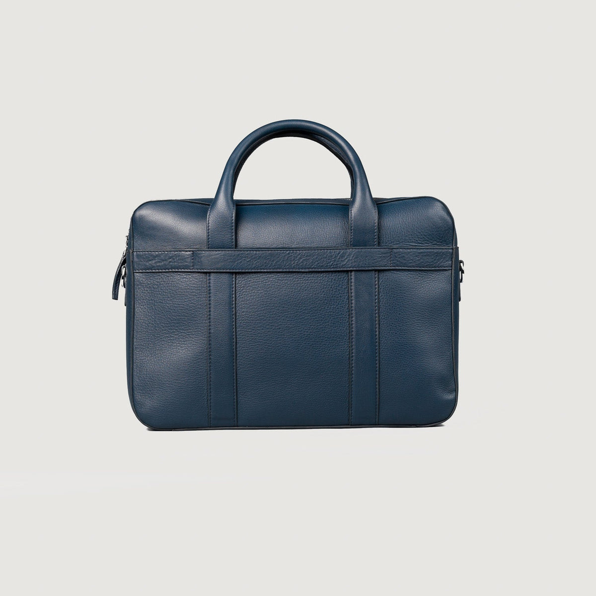 Brex Captain Midnight Blue Leather Briefcase - midnight blue leather briefcase, view 4