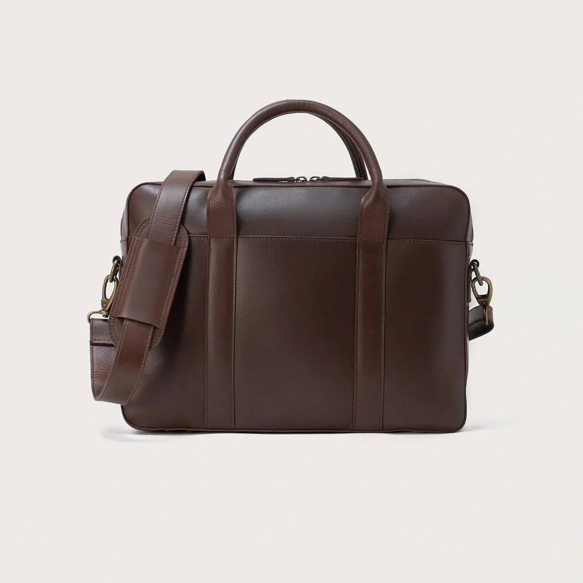 Brex Captain Vintage Brown Leather Briefcase - brown vintage leather briefcase, view 1