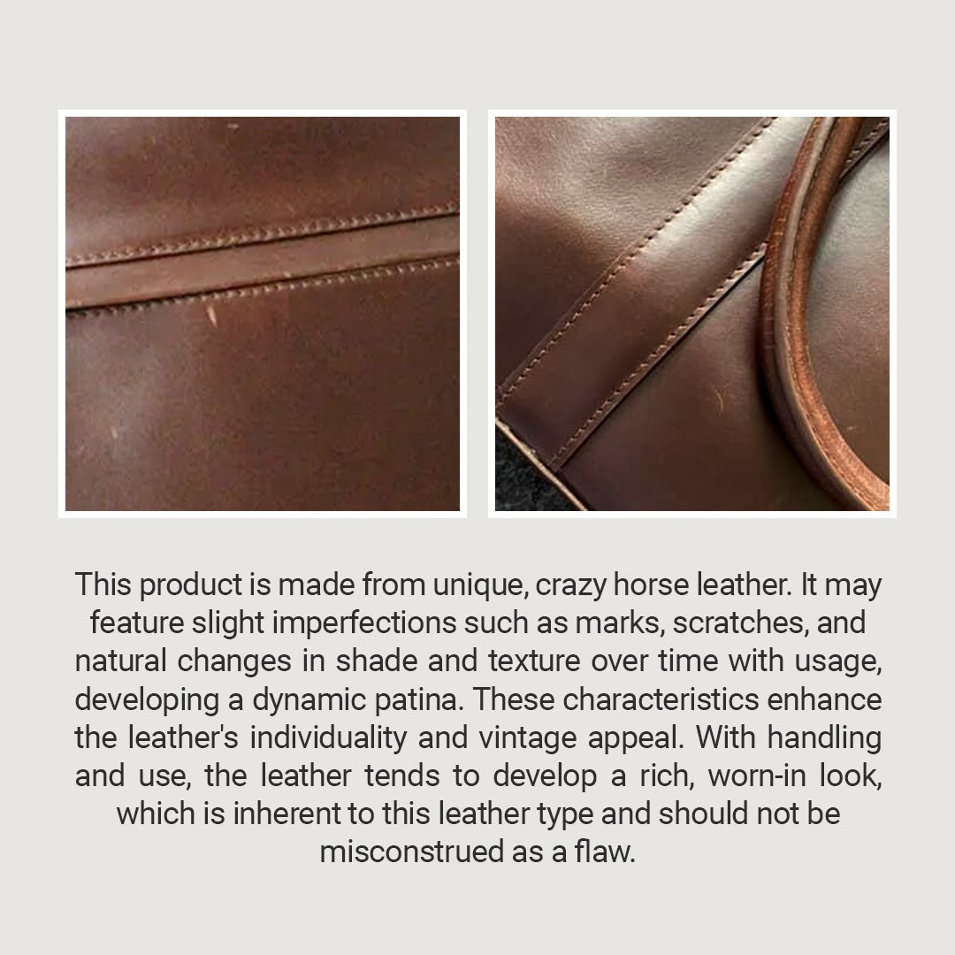 Brex Captain Vintage Brown Leather Briefcase - brown vintage leather briefcase, view 10