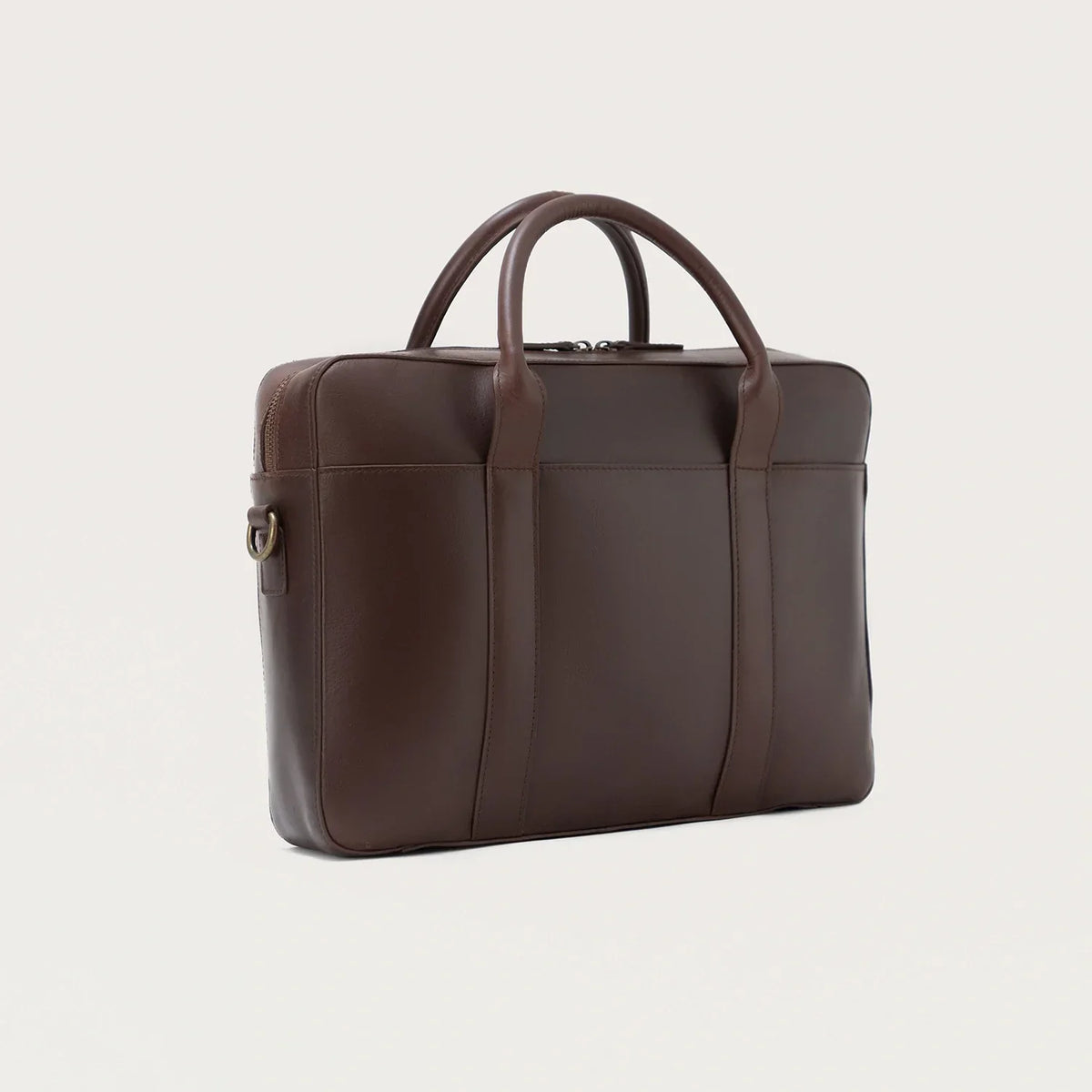 Brex Captain Vintage Brown Leather Briefcase - brown vintage leather briefcase, view 4