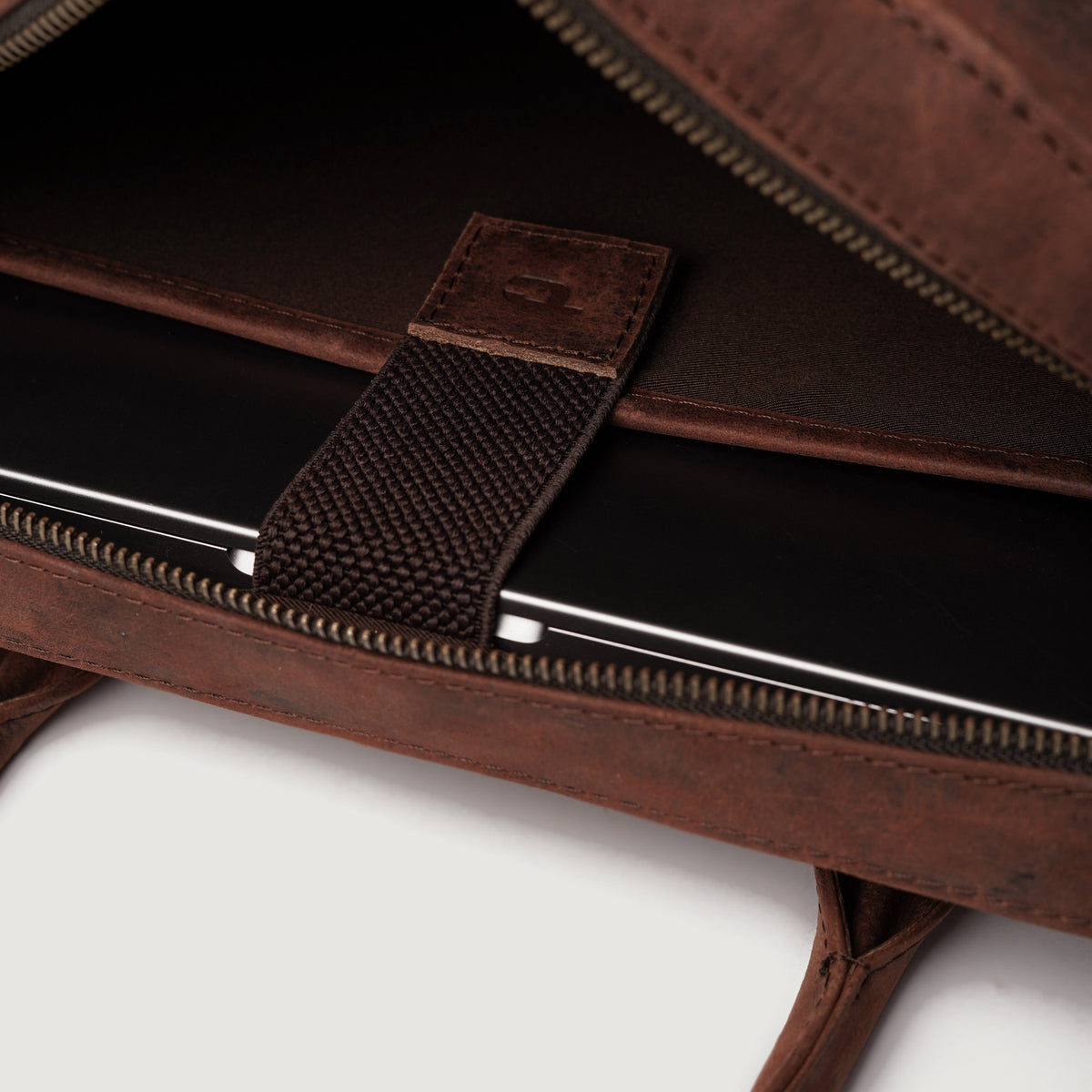 Brex Captain Vintage Distressed Brown Leather Briefcase - brown vintage distressed leather briefcase, view 7