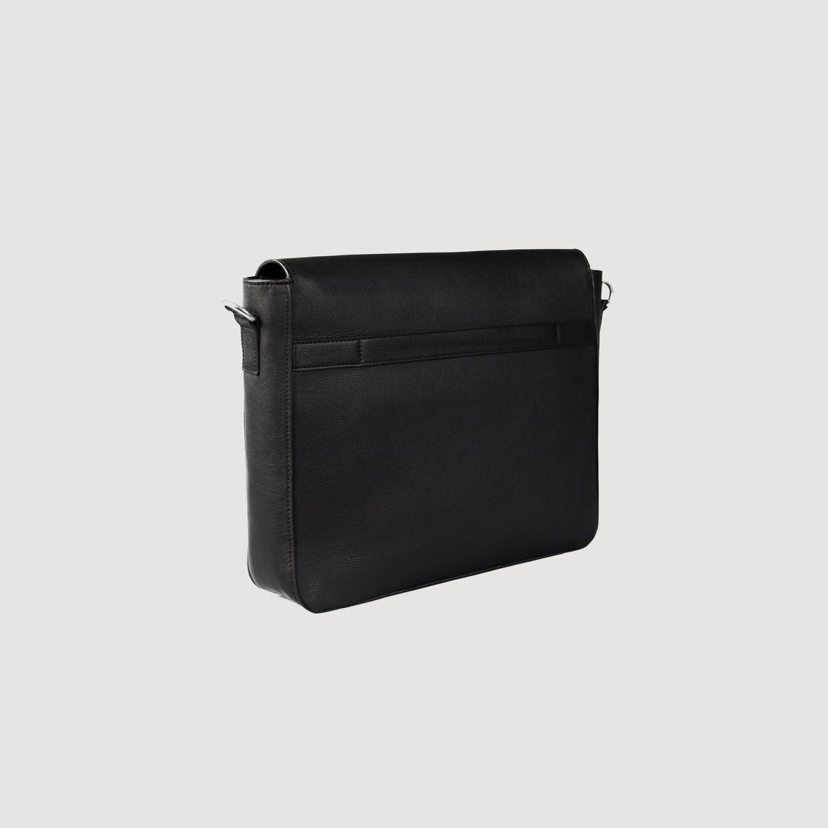 Brex Carismatico Black Leather Messenger Bag - black leather messenger bag, view 3