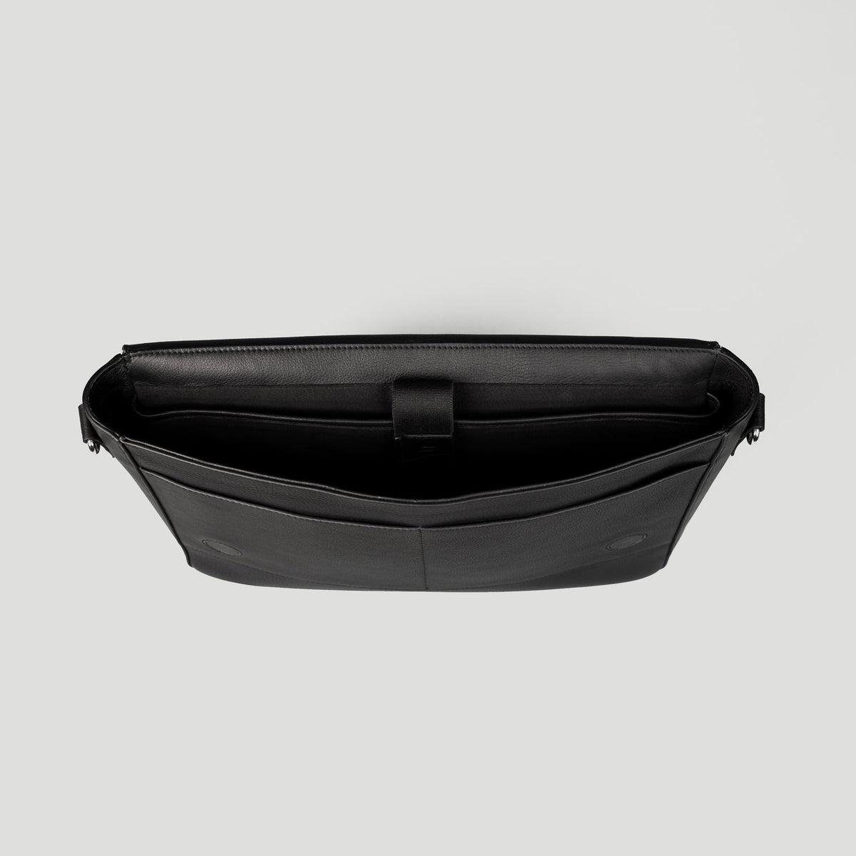 Brex Carismatico Black Leather Messenger Bag - black leather messenger bag, view 4
