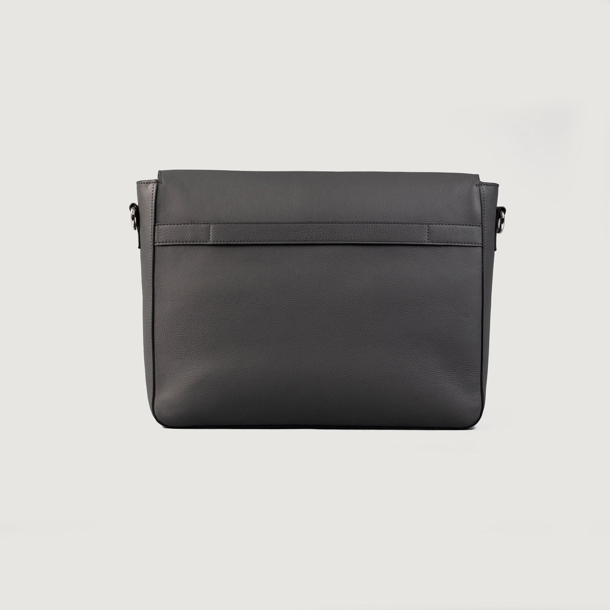 Brex Carismatico Grey Leather Messenger Bag - grey leather messenger bag, view 3