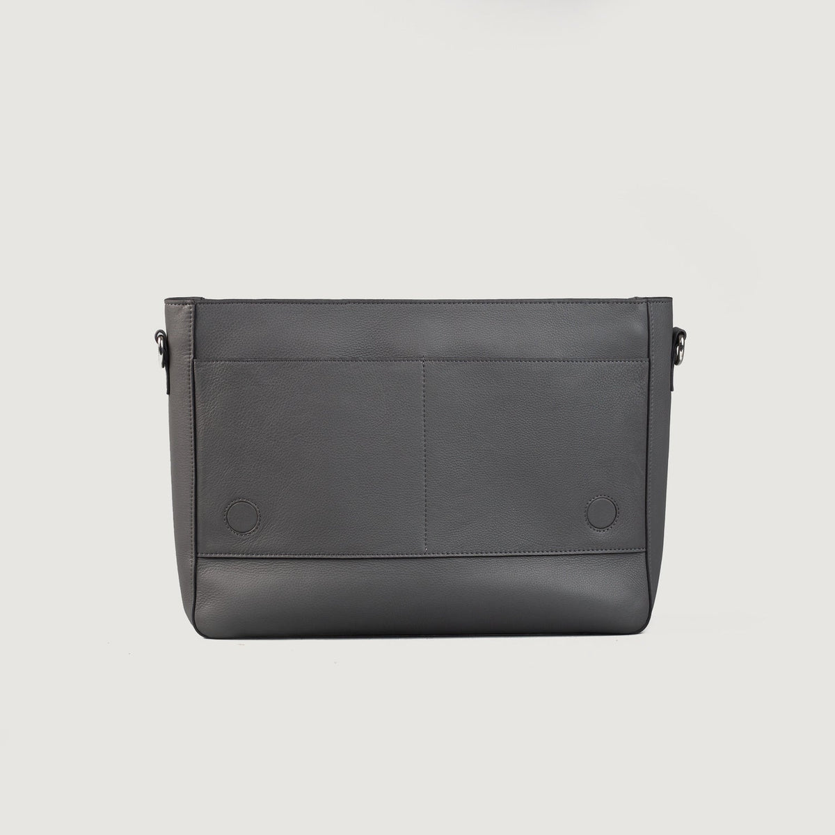Brex Carismatico Grey Leather Messenger Bag - grey leather messenger bag, view 4