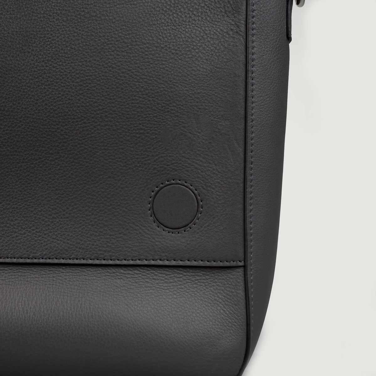 Brex Carismatico Grey Leather Messenger Bag - grey leather messenger bag, view 8