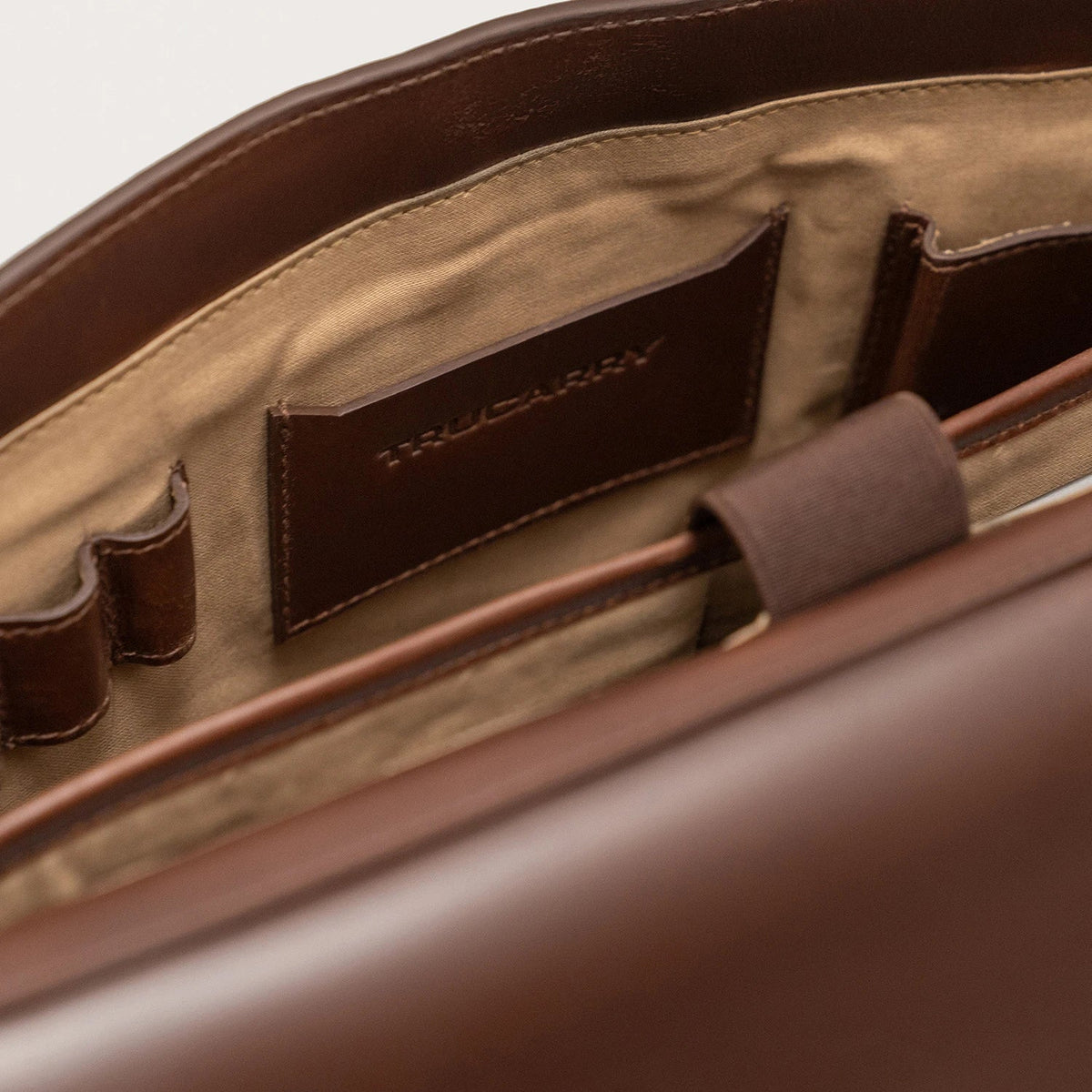 Brex Carismatico Vintage Brown Leather Messenger Bag - brown vintage leather messenger bag, view 5