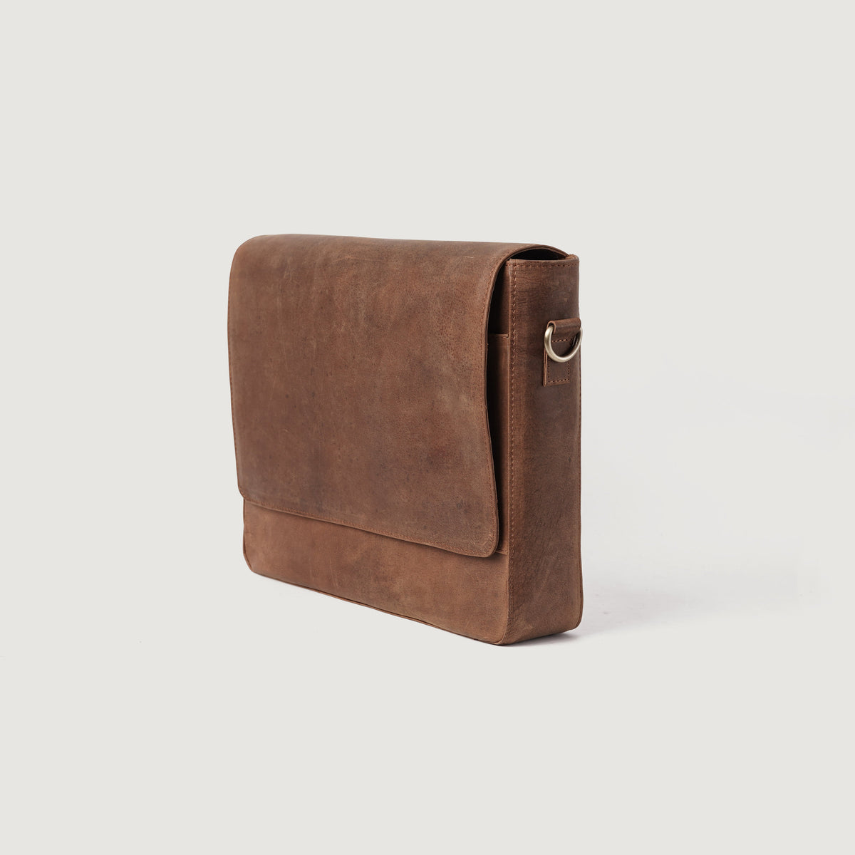 Brex Carismatico Vintage Tan Brown Leather Messenger Bag - brown & tan vintage leather messenger bag, view 3