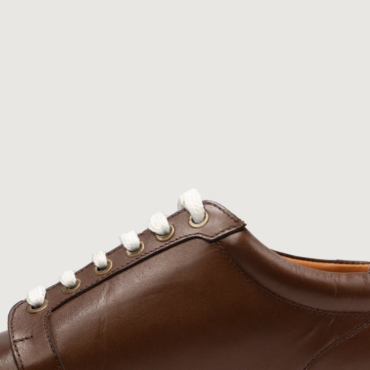 Carter Runn Brown Leather Sneakers - men's sneakers in brown genuine leather, view 6