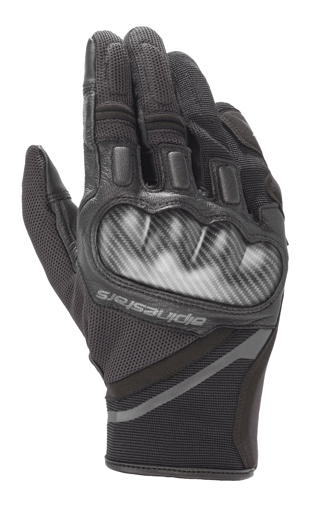 Chrome Gloves - Black/Tar Gray - Alpinestars motorcycle gloves, view 1