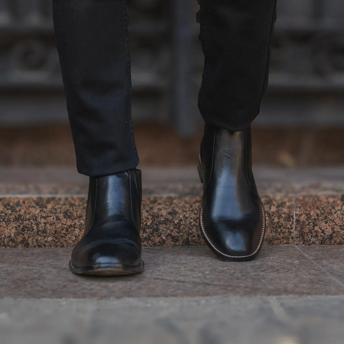 Clarkson Chelsea Black Leather Boots - men's boots in black genuine leather, view 7