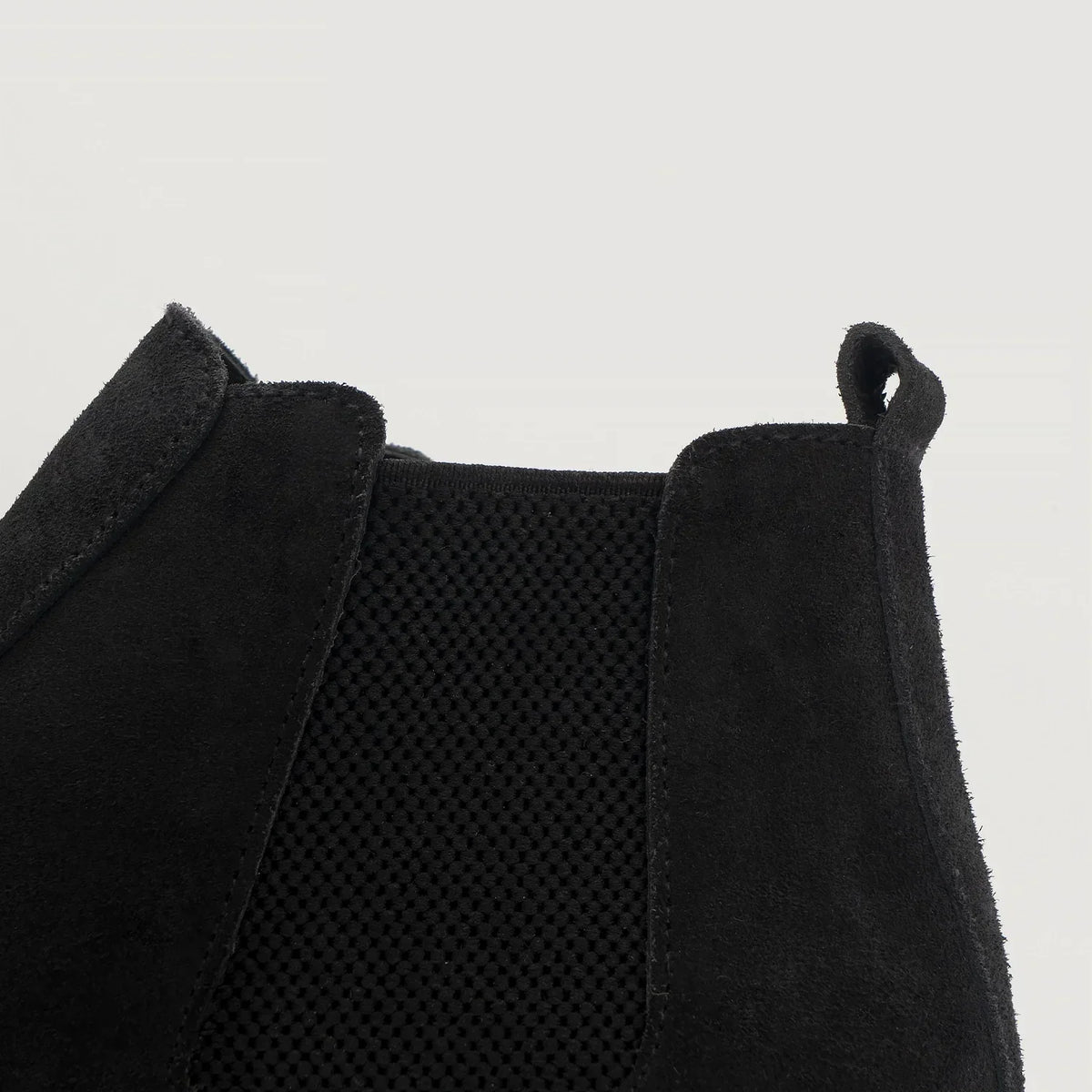 Clarkson Chelsea Black Suede Leather Boots - men's boots in black suede leather, view 5