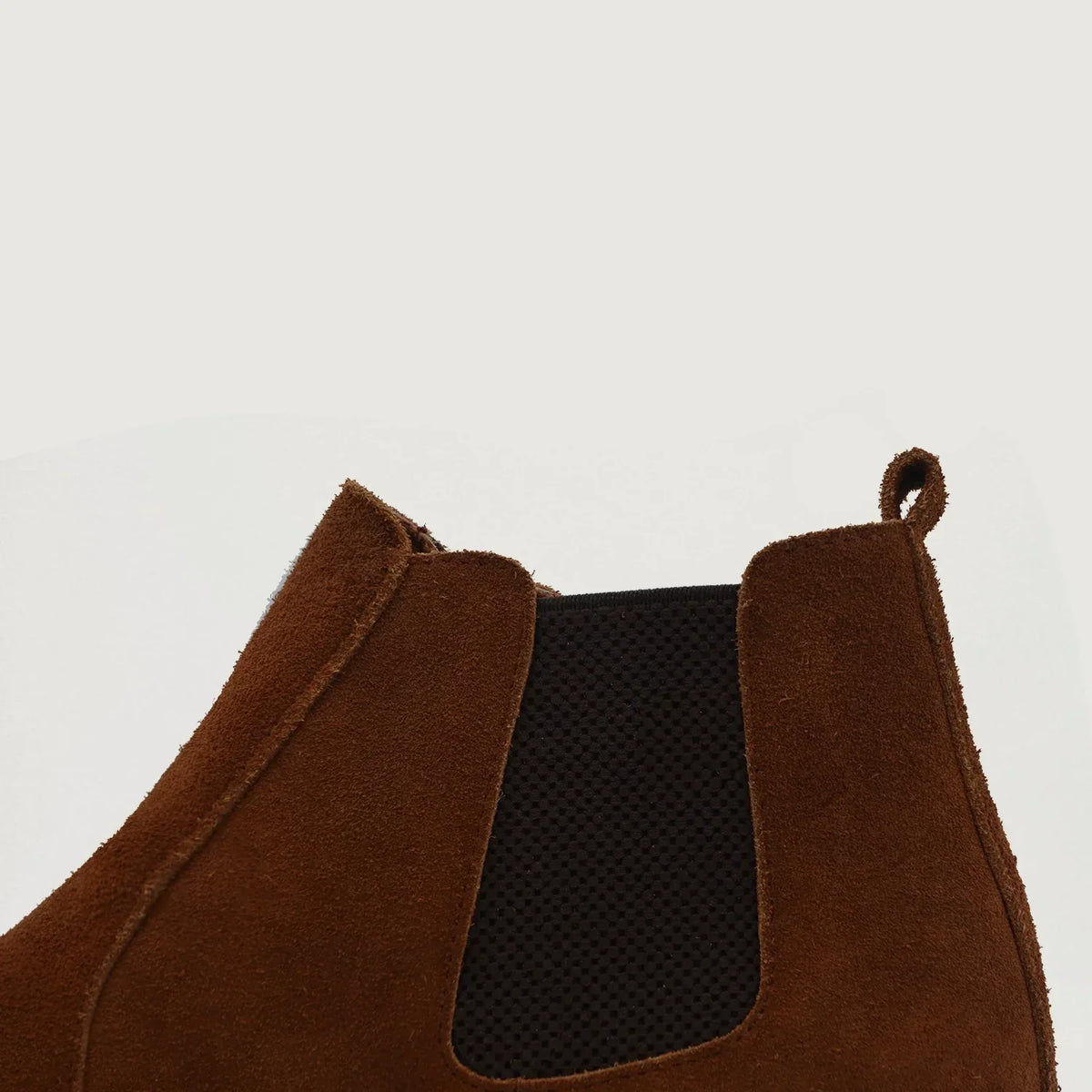 Clarkson Chelsea Brown Suede Leather Boots - men's boots in brown suede leather, view 6