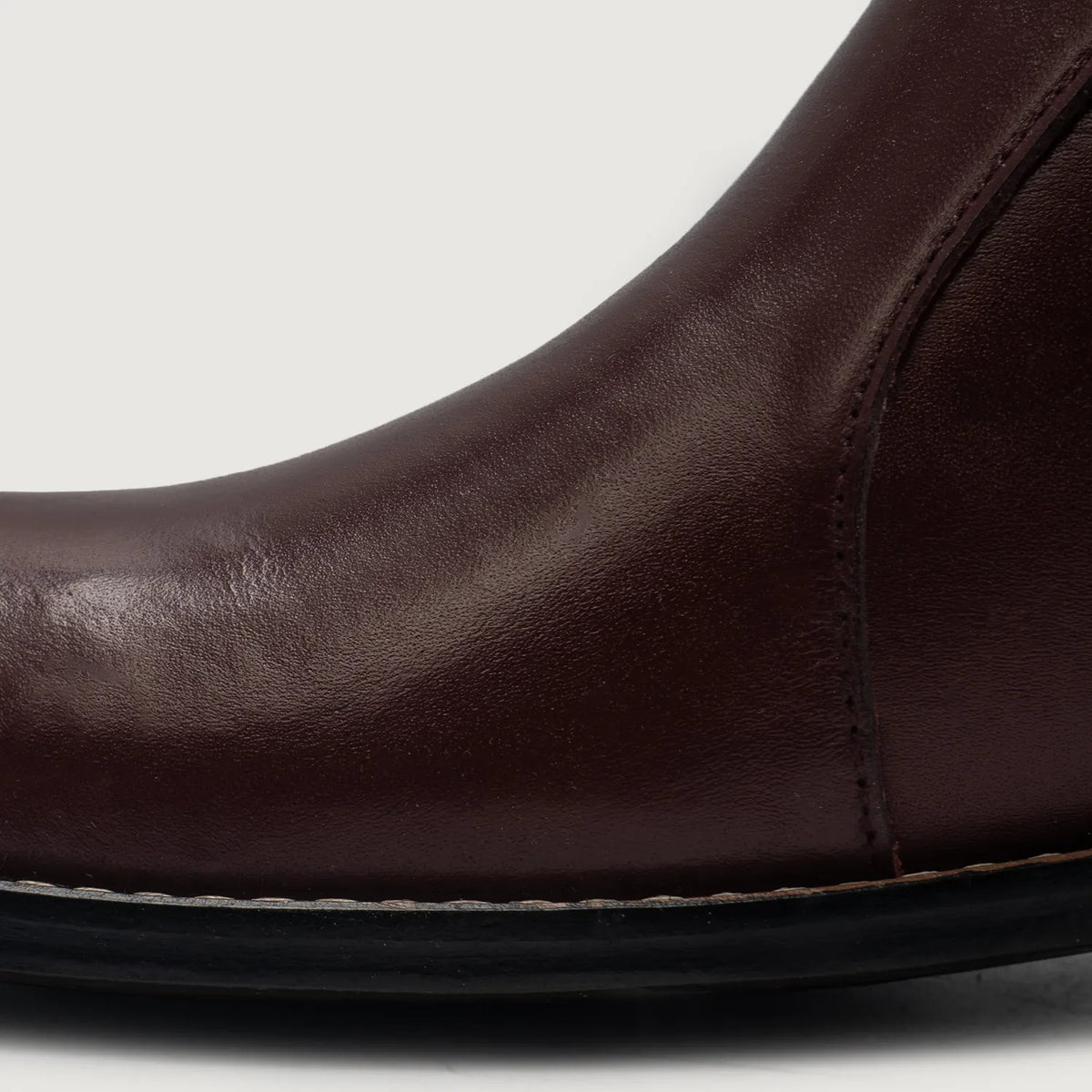 Clarkson Chelsea Maroon Leather Boots - men's boots in maroon genuine leather, view 5