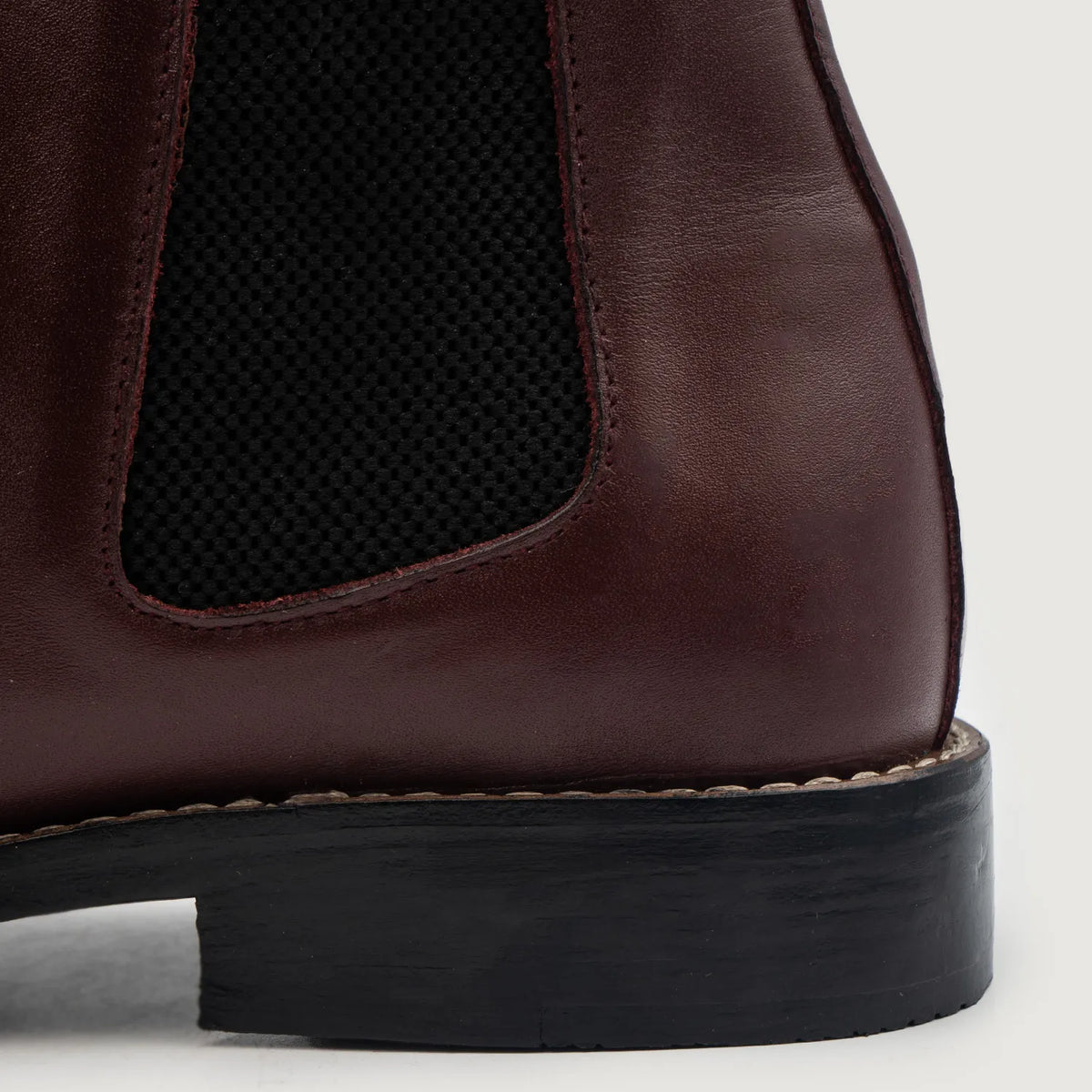 Clarkson Chelsea Maroon Leather Boots - men's boots in maroon genuine leather, view 6