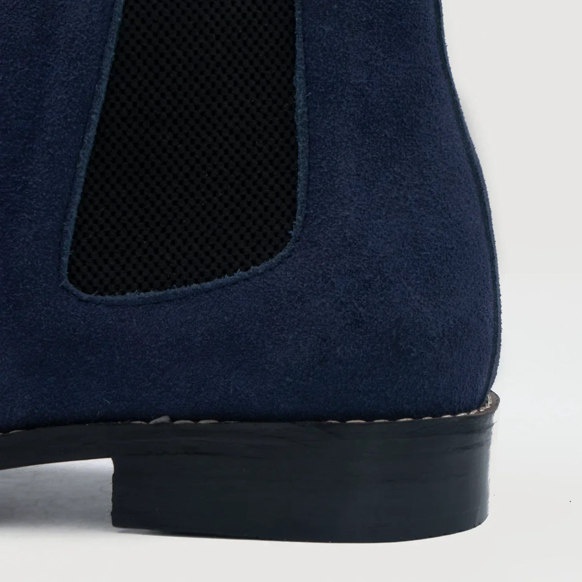 Clarkson Chelsea Midnight Blue Suede Leather Boots - men's boots in midnight blue suede leather, view 4