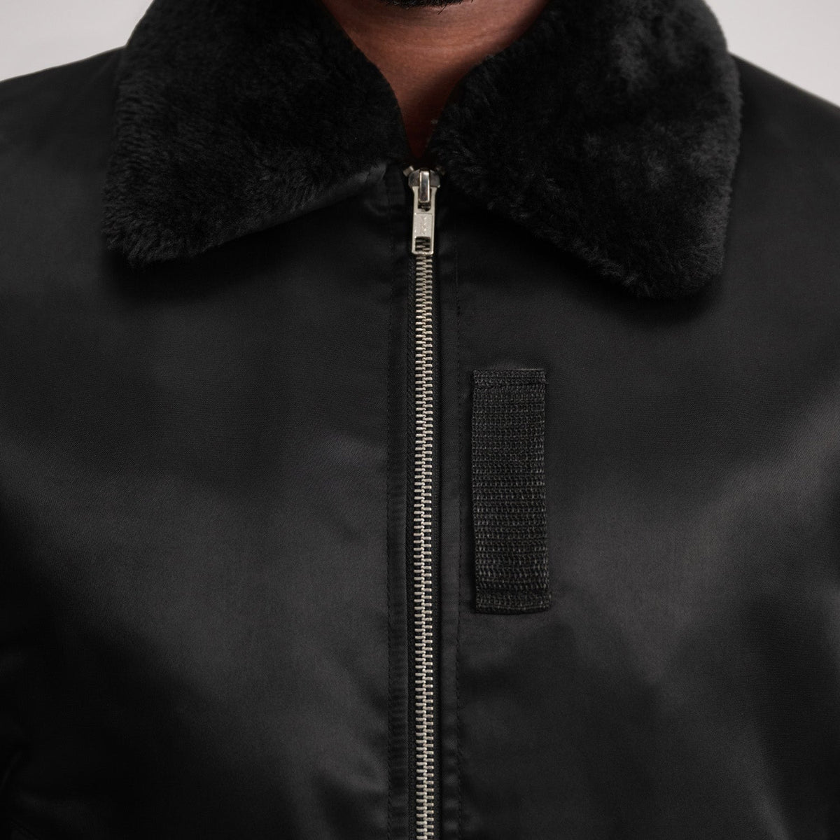 Clyde B-15 Black Bomber Jacket - men's jacket in black, view 6
