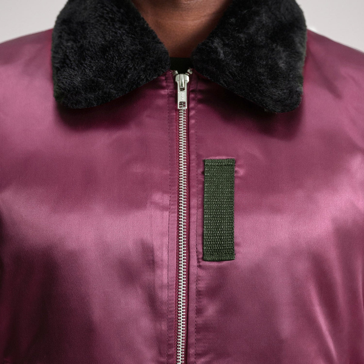 Clyde B-15 Maroon Bomber Jacket - men's jacket in maroon, view 6