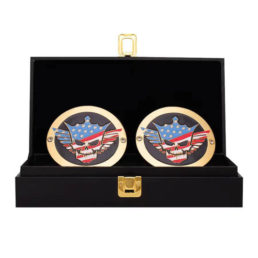Collectible WWE Cody Rhodes Championship Belt Side Plates Box Set - photo 1 of 3 | Brex International
