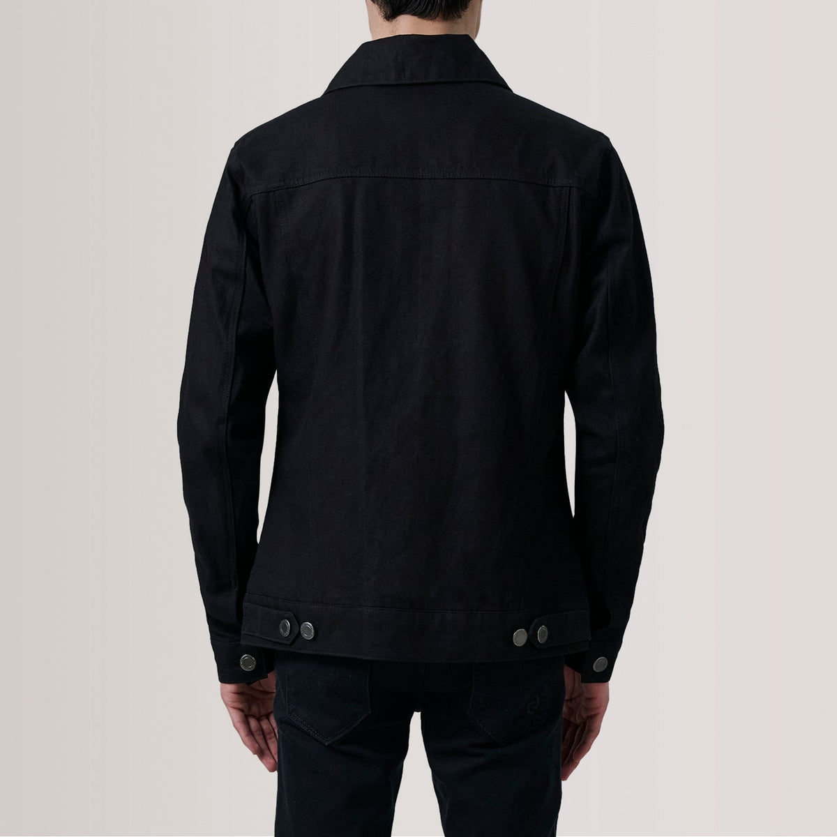 Conard Black Denim Trucker Jacket - men's jacket in black denim, view 4