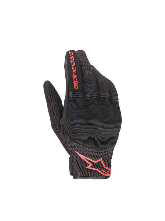 Copper Gloves - Black/Red Fluorescent - Alpinestars motorcycle gloves, view 1