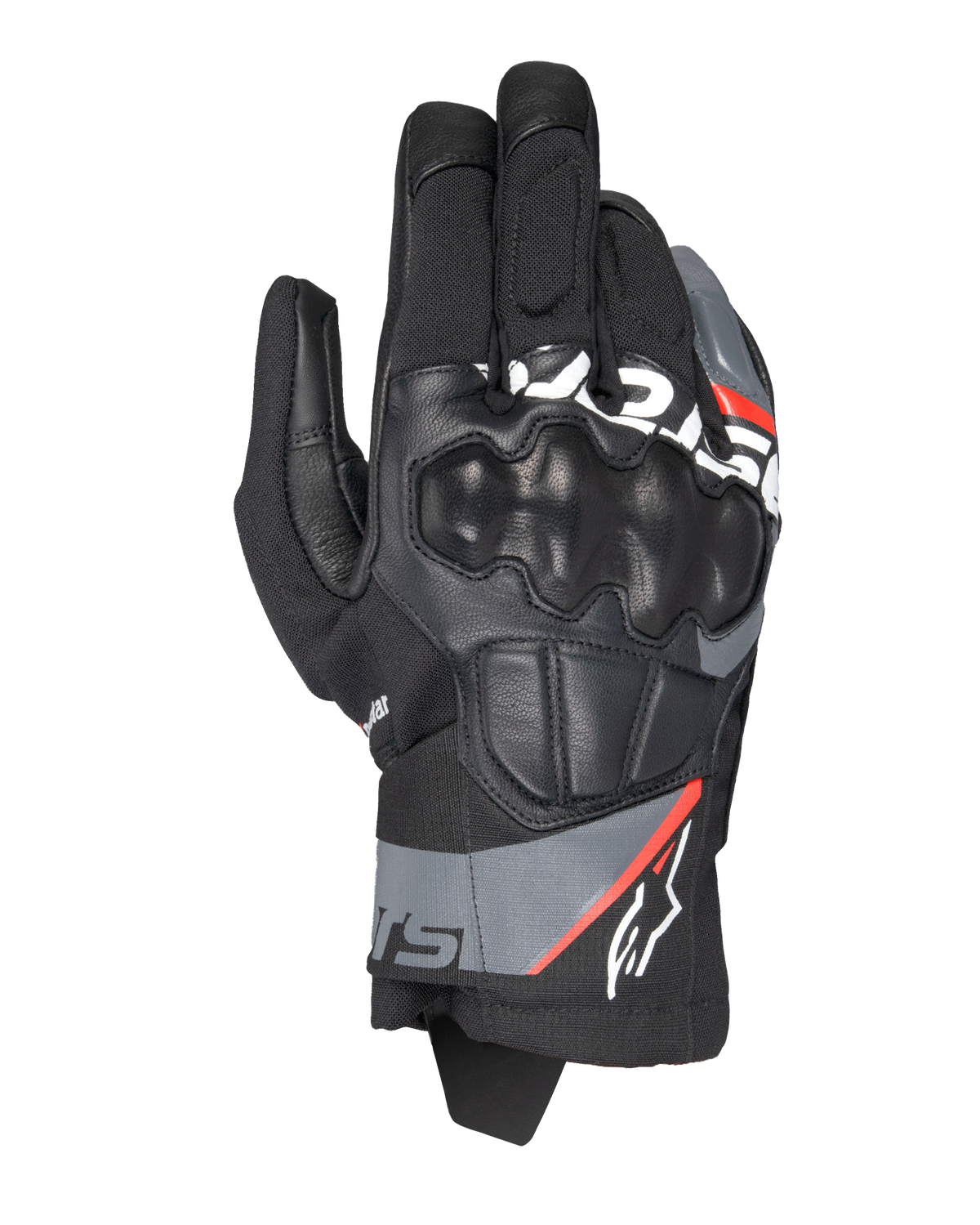 Corozal V3 Drystar® Gloves - Black/Deep Gray/Red Fluo - Alpinestars motorcycle gloves, view 1