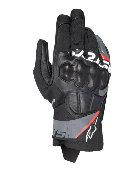 Corozal V3 Drystar® Gloves - Black/Deep Gray/Red Fluo - Alpinestars motorcycle gloves, view 1