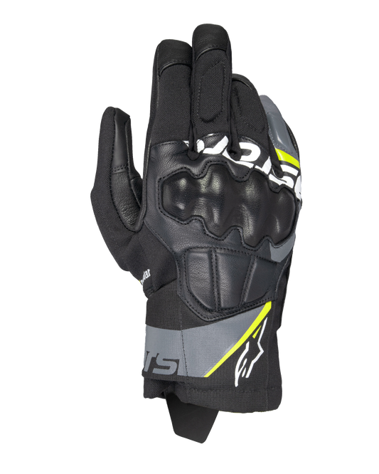 Corozal V3 Drystar® Gloves - Black/Deep Gray/Yellow Fluo - Alpinestars motorcycle gloves, view 1