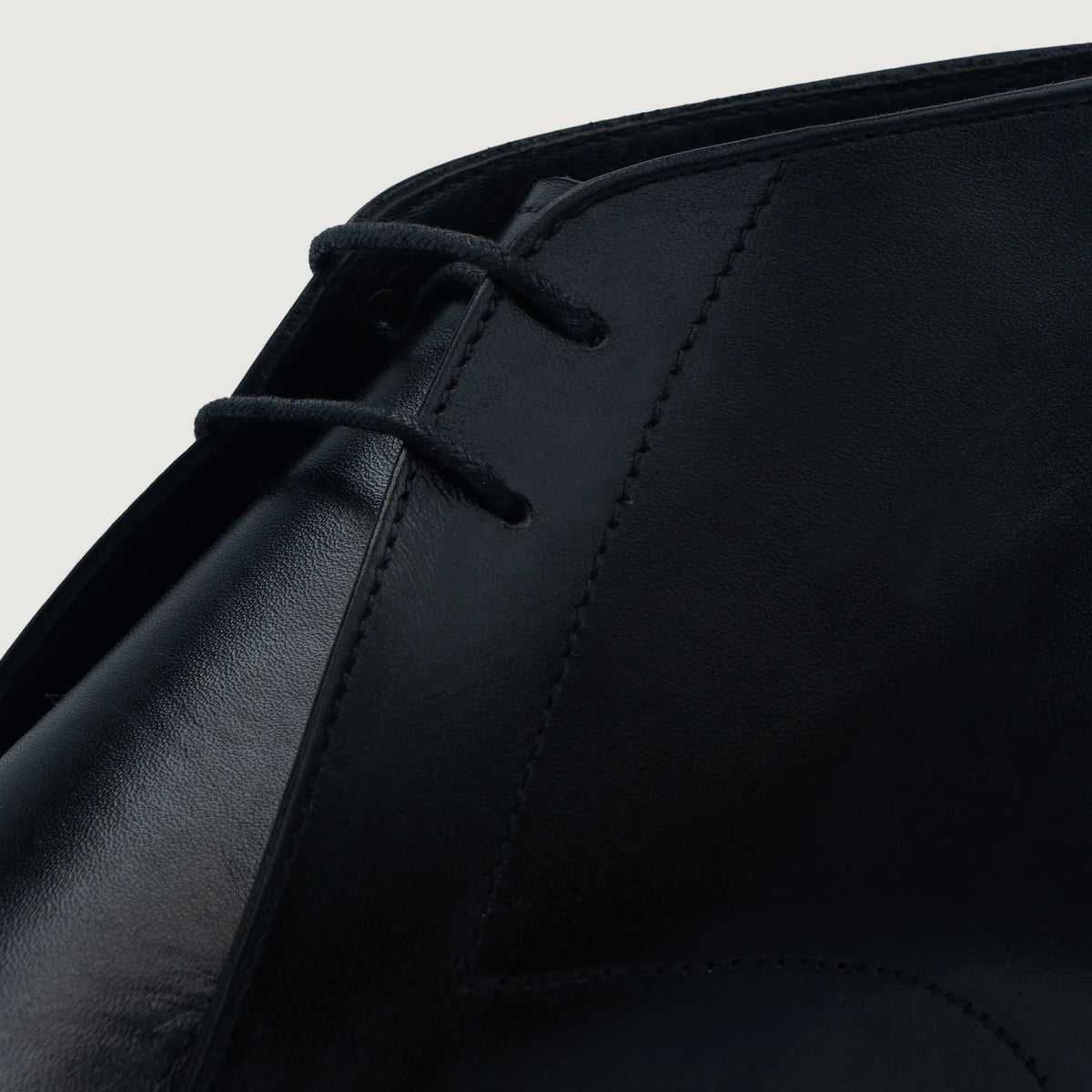 Corry Chukka Black Leather Boots - men's boots in black genuine leather, view 5