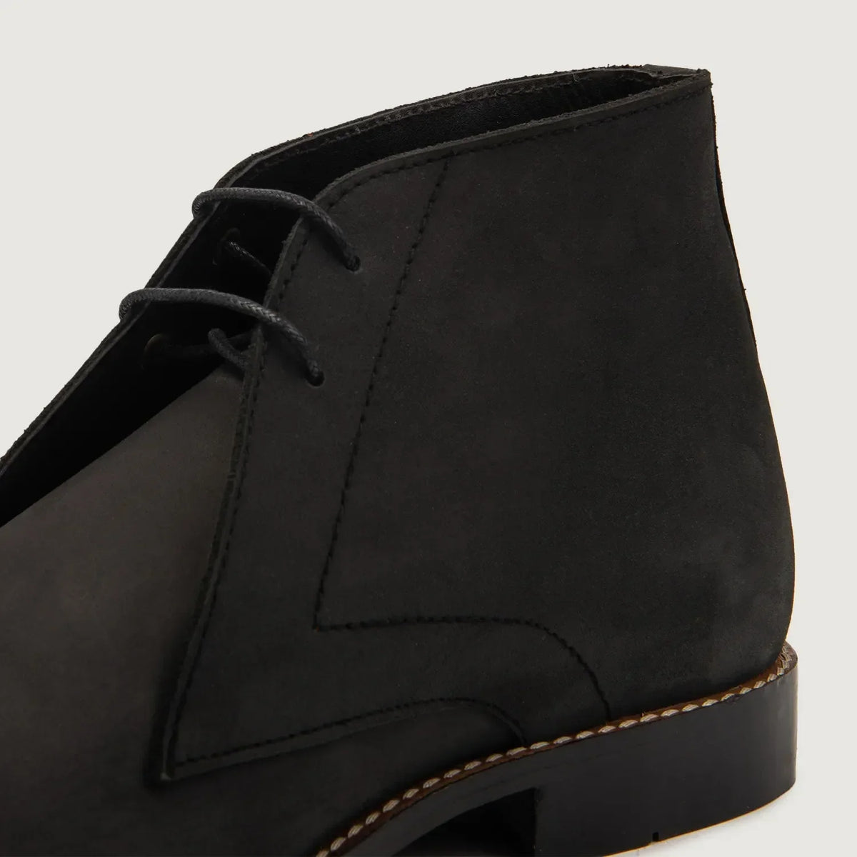 Corry Chukka Black Nubuck Leather Boots - men's boots in black nubuck leather, view 4