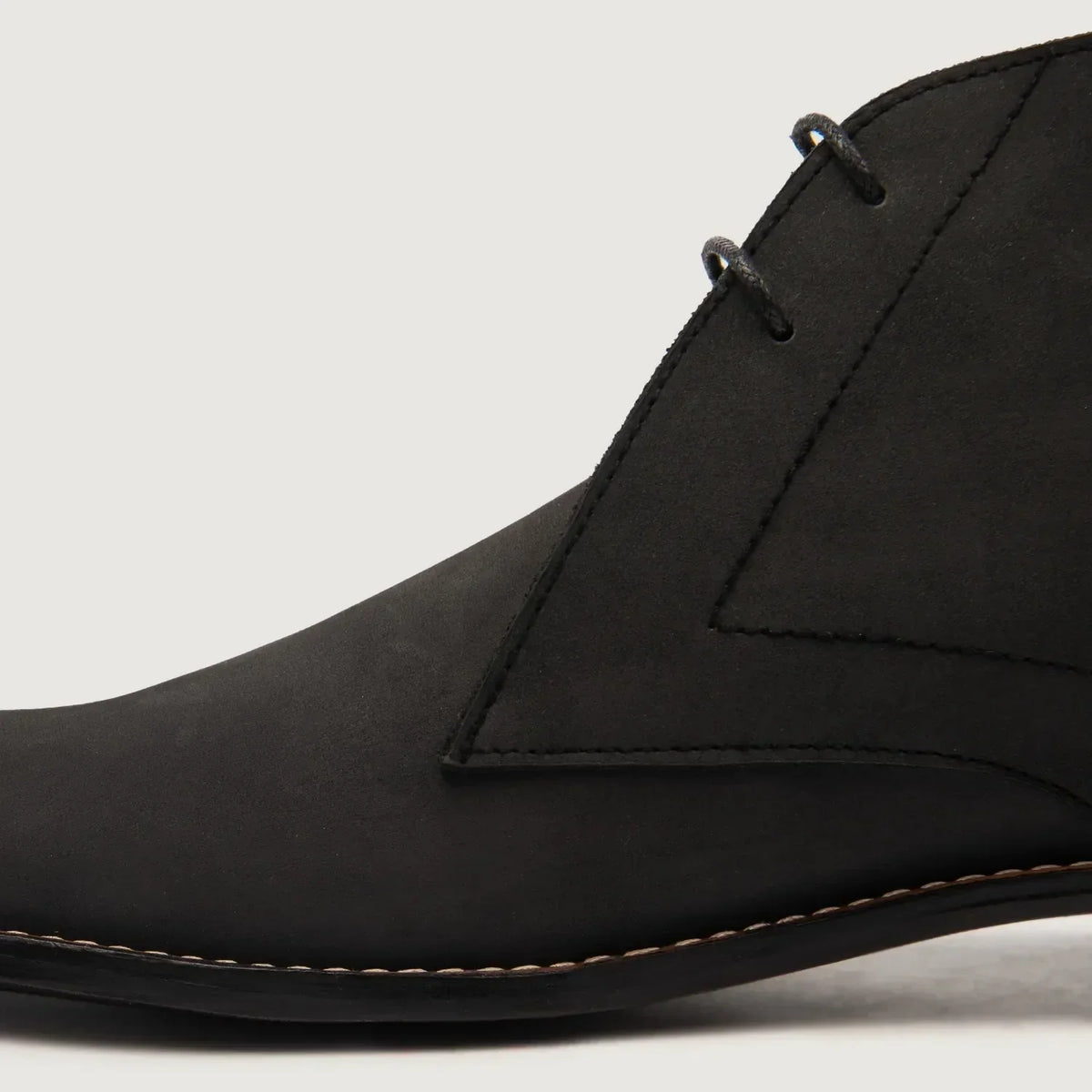 Corry Chukka Black Nubuck Leather Boots - men's boots in black nubuck leather, view 5