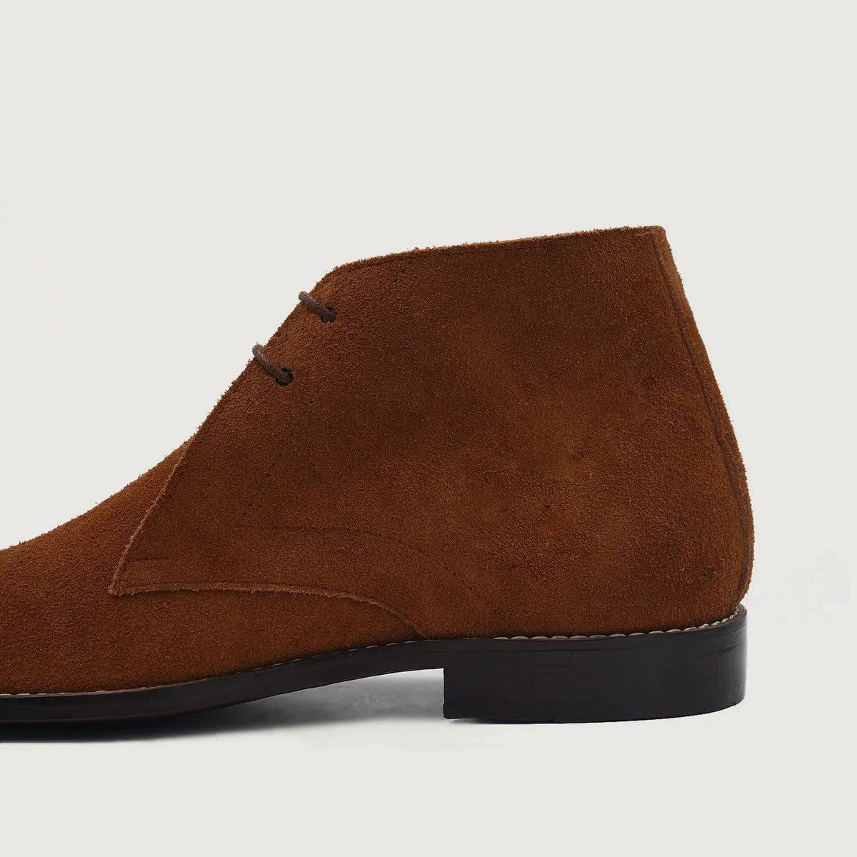 Corry Chukka Brown Suede Leather Boots - men's boots in brown suede leather, view 5