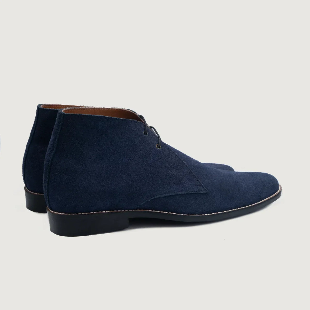 Corry Chukka Midnight Blue Suede Leather Boots - men's boots in midnight blue suede leather, view 4
